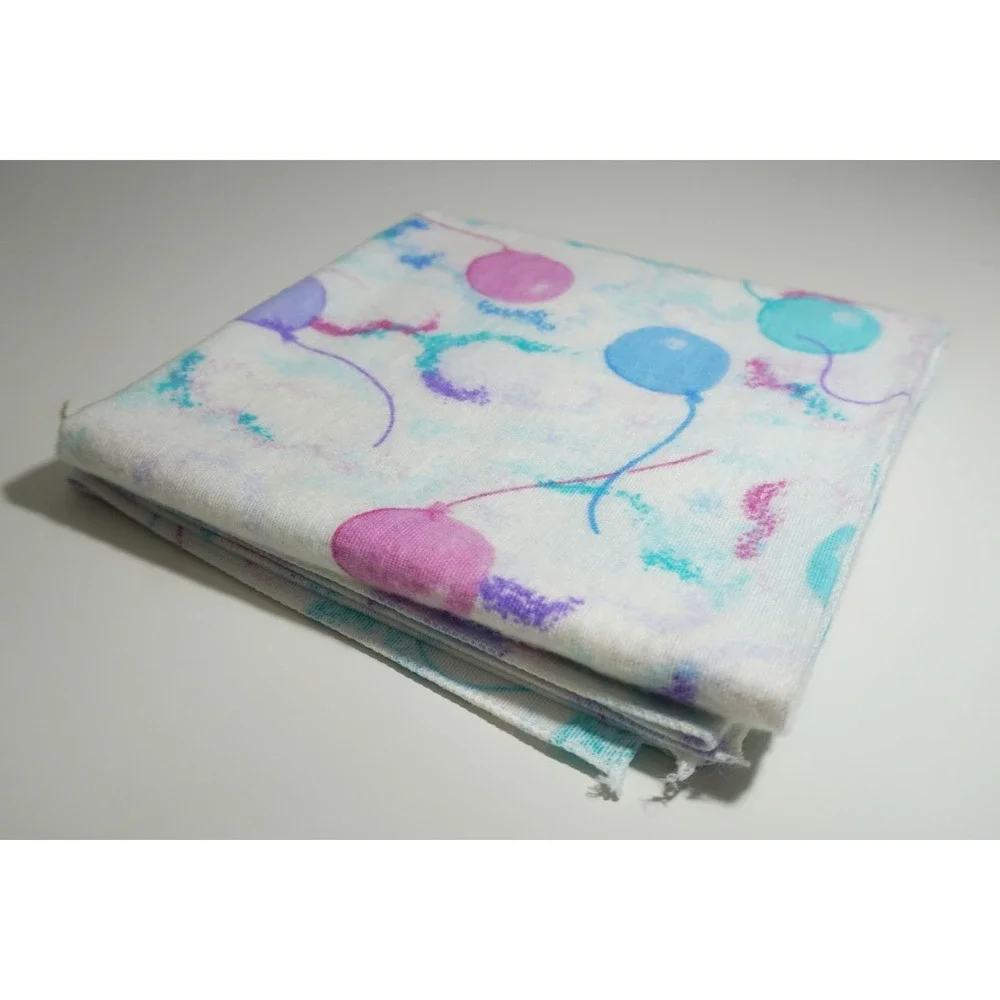 Vintage 80s Baby Square Receiving Blanket 30